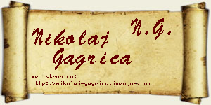 Nikolaj Gagrica vizit kartica